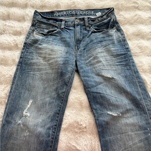 American Eagle Outfitters Men's Distressed Blue Jeans